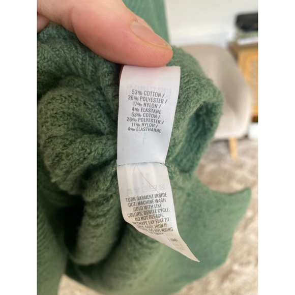 Aerie Sage Green Oversized Knit Sweater Cozy Soft Girl Buttery Soft Lounge Boho - Picture 7 of 8